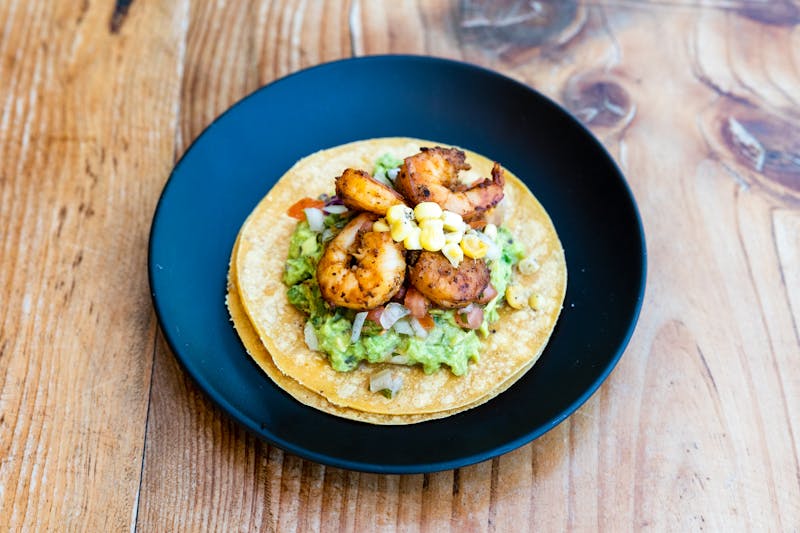 Costa Vida Crispy Shrimp Tacos with avocado crema