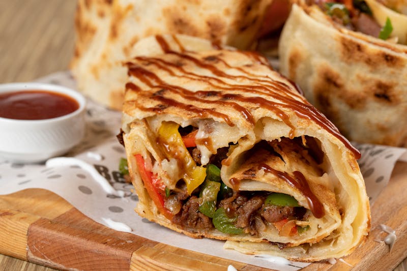 Costa Vida Grilled Chicken Burrito — fresh ingredients